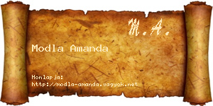 Modla Amanda névjegykártya